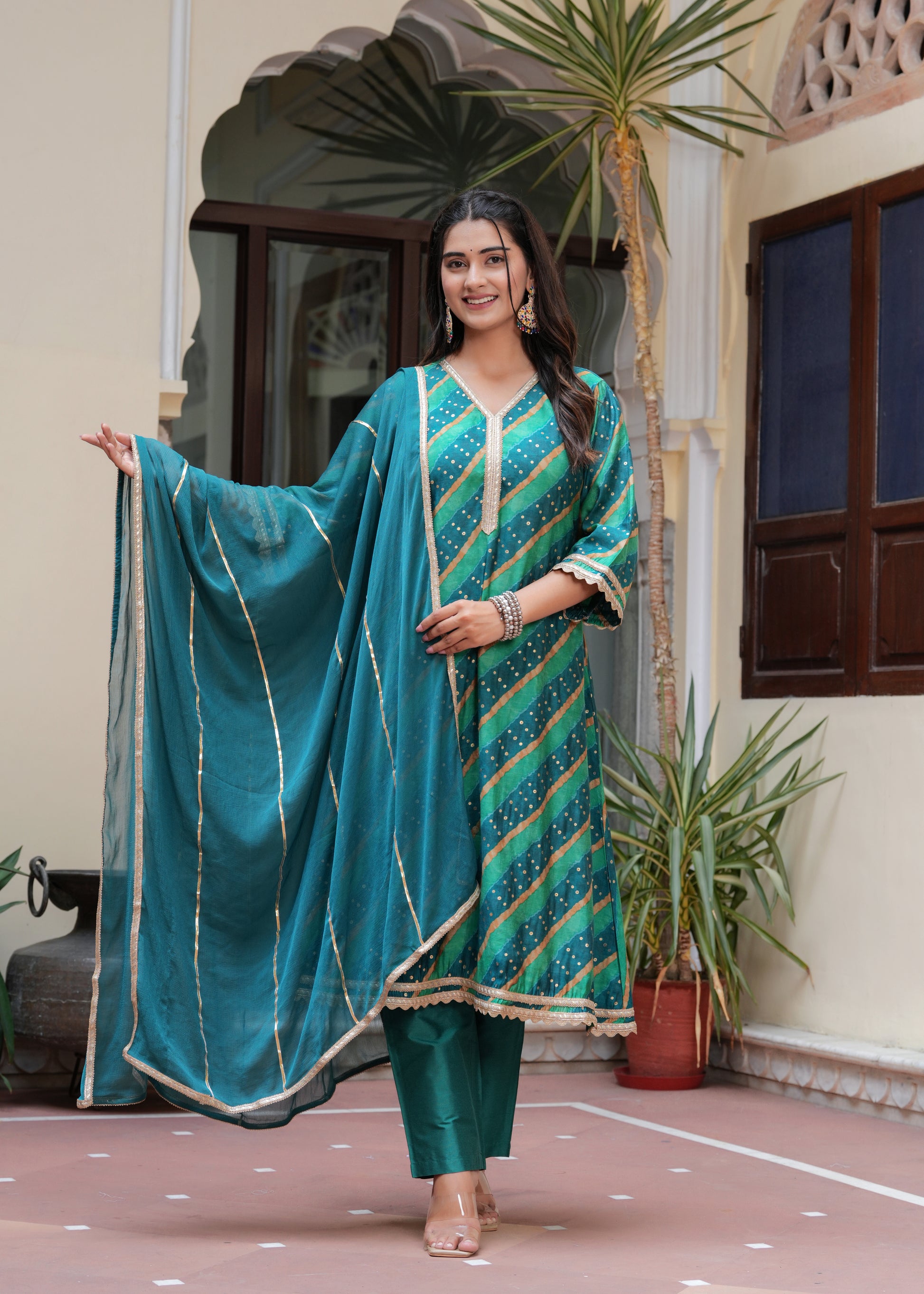 MAYURI COTTON SILK KURTA SET WITH DUPATTA