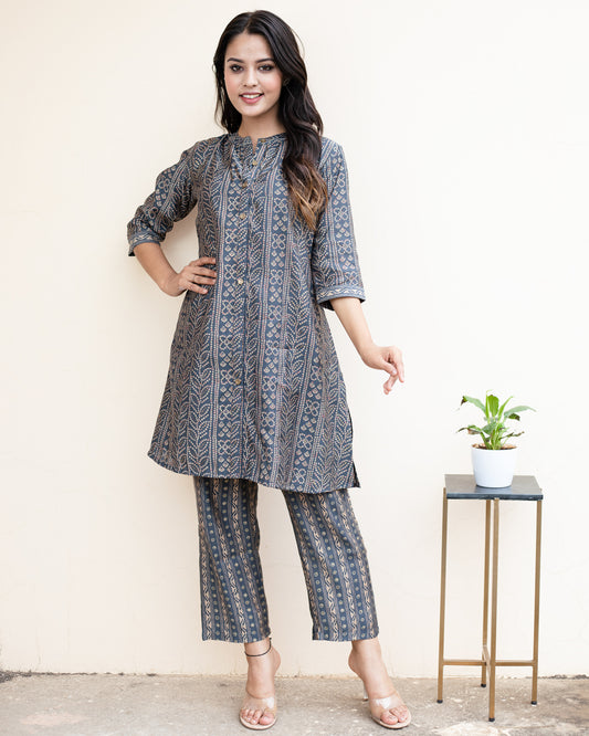 Bandhani Digital print coord set kurta set