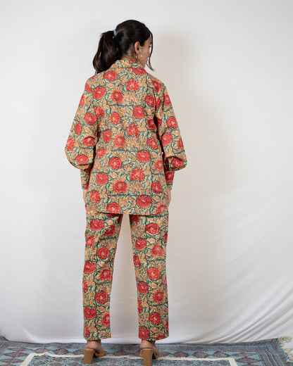 BAHAAR BLOCK PRINTED COTTON CO-ORD SET