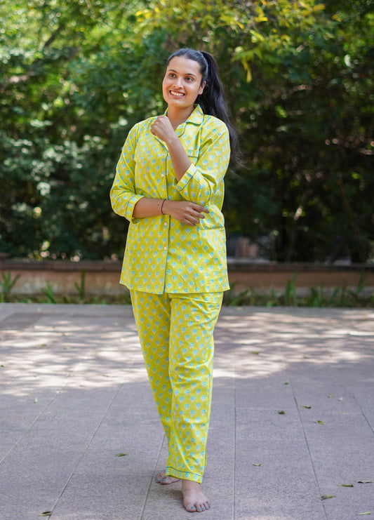 cotton printed night suit