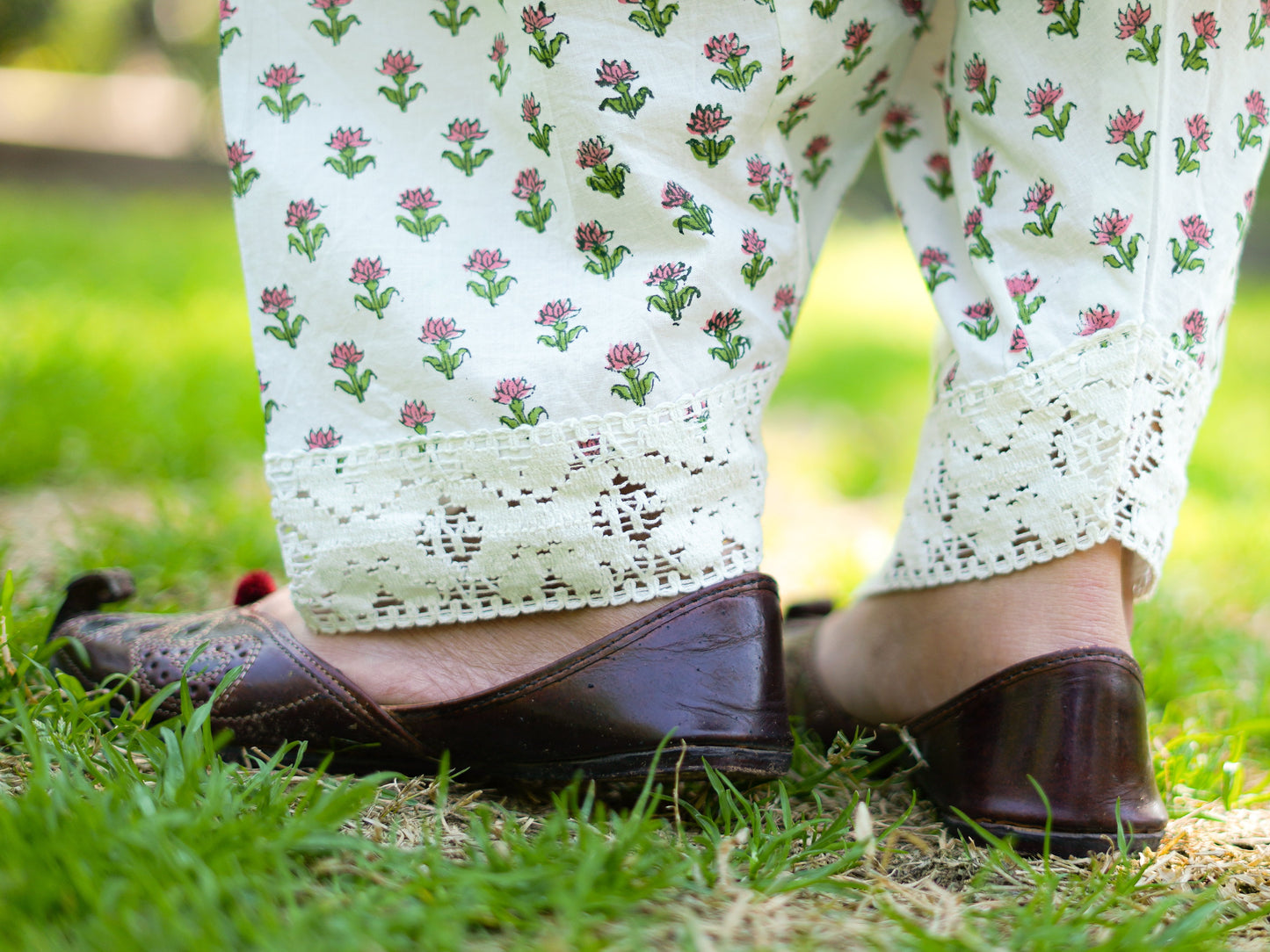 COTTON HAND BLOCK PRINTED CHOGA SET